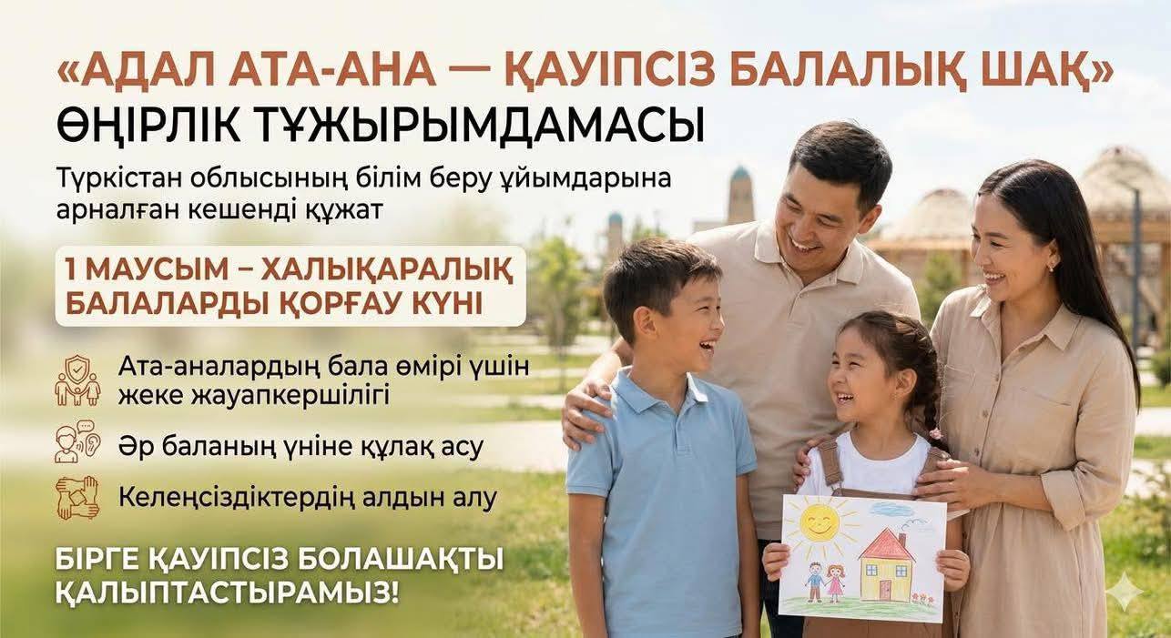 «Адал ата-ана – Қауіпсіз балалық шақ» тақырыбындағы бірыңғай ата-аналар жиналысы өтті